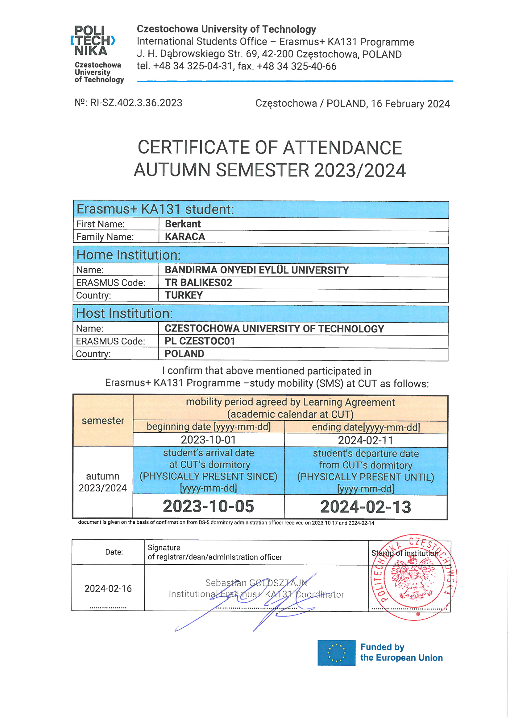 Certificate
